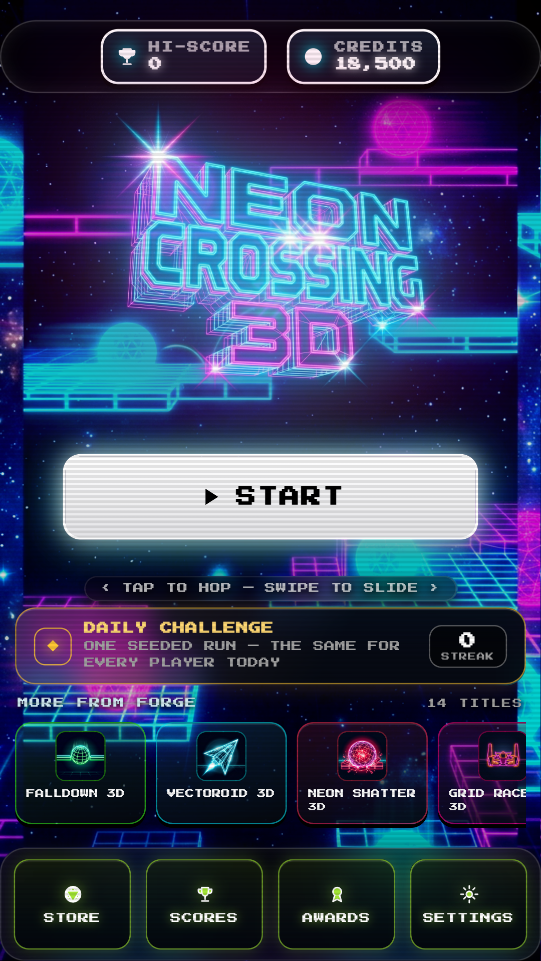 Neon Crossing 3D screenshot